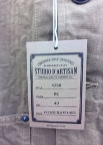 STUDIO　D'ARTISAN　新品タグ